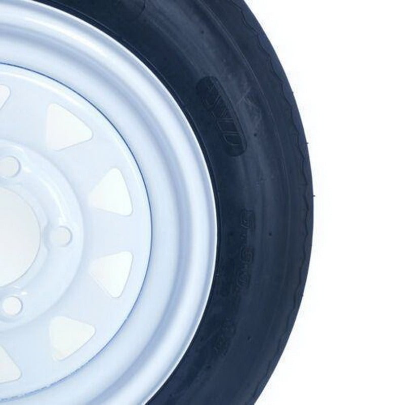 2x TL P811 530-12 Trailer Tires & Rims - 4 Ply, 5 Lug Pattern, 4" Width - Durable & Reliable Front/Rear Tires for Heavy Loads