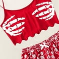 thumbnail image 6 of Bjutir Print Pajamas Shorts Set For Women Sleeveless Top With Casual Shorts Outfit Set Red Size M, 6 of 6