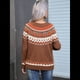thumbnail image 4 of Suéter de Punto de Otoño y Halloween para Mujer, Ideal para Vacaciones de Invierno, Navidad y Navidad Camello L, 4 of 10