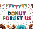 thumbnail image 4 of Colorful Design Banner Donut Theme Decorative Backdrop for Birthday Celebration Party Decoration Fun Event, 4 of 8