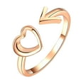 thumbnail image 2 of Anillos para mujer, regalos para mujer, moda minimalista, forma de corazón, punta de flecha, hueco, abierto, anillo para mujer., 2 of 3