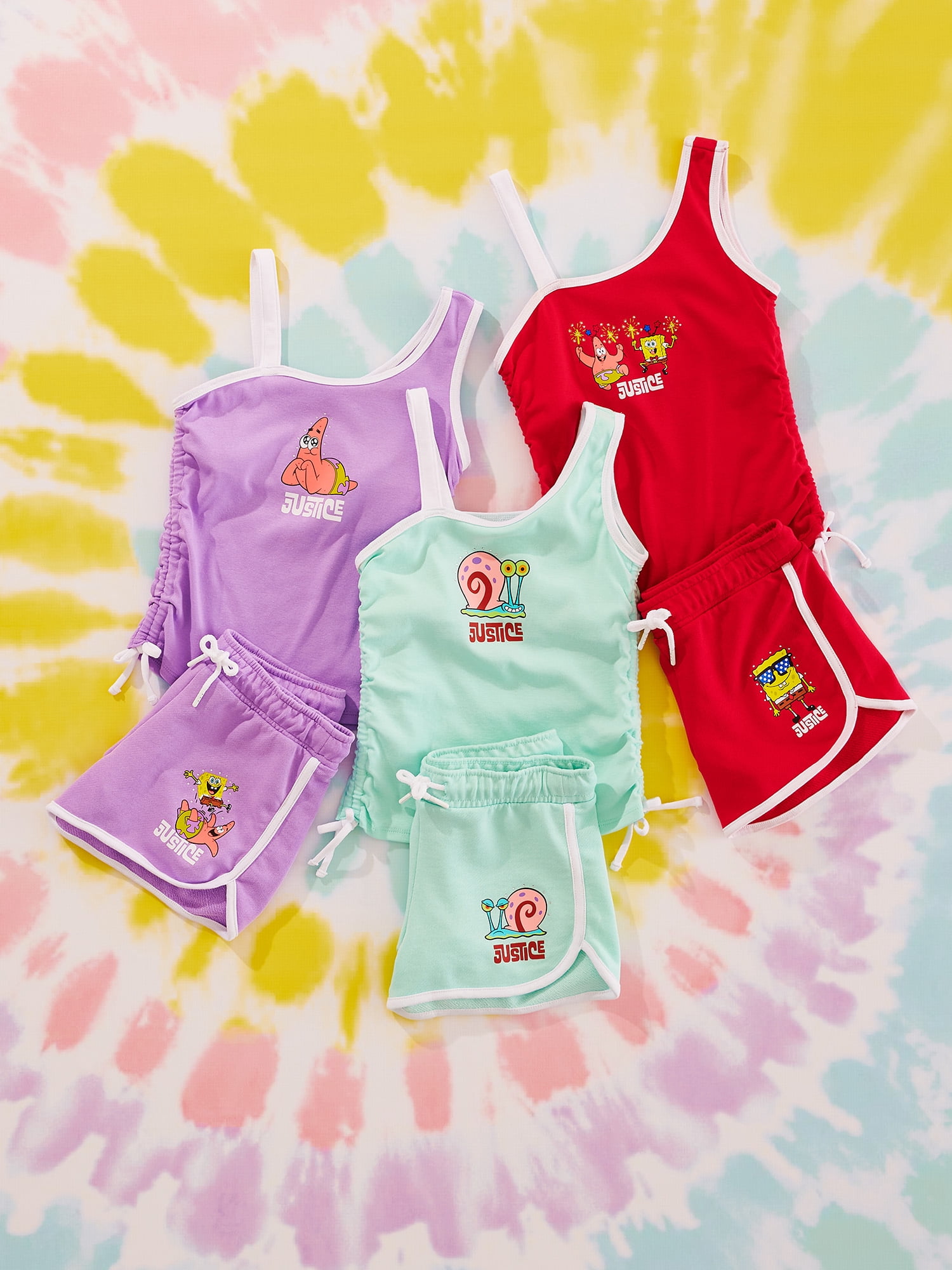 SpongeBob X Justice Girls One Shoulder Tank, Sizes XS - XLP