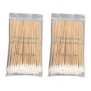 AOOOWER 200Pcs 15CM Long Wooden Handle Cotton Swab Single-Head Q-Tips Ear Nose Cleaning Sterile Sticks Makeup Applicator Remove Tool