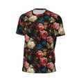 thumbnail image 5 of Rocae Rose Flowers for Men's Mesh Quick-Dry Short Sleeve Workout T-Shirt,Mens Crew Neck Tee Lightweight Soft Classic T Shirts X-Small, 5 of 9