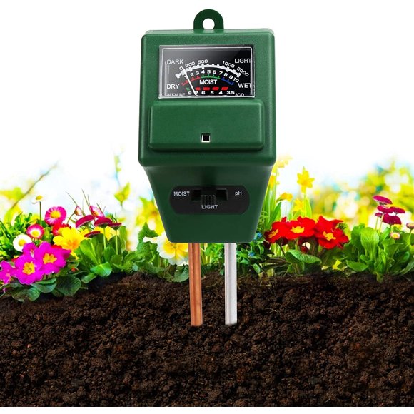 DEBGFS Soil pH Meter, Soil Moisture Meter for Plants, Soil Light Test Kit Indoor & Outdoor, Soil Tester for Garden, Potted, Farming, No Battery Needed