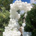 thumbnail image 5 of Kit de arco de globos de látex blanco, 102 unidades de 45,7 cm, 30,5 cm, 25,4 cm y 12,7 cm para bodas, compromisos, festivales, picnics, cumpleaños y aniversarios con temática blanca., 5 of 5
