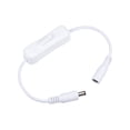 thumbnail image 1 of Uxcell Interruptor de palanca en línea de 12V CC con cable de alimentación macho a hembra de conector DC de 5.5x2.1mm blanco, 1 of 5