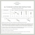 thumbnail image 5 of Exclusive Home Black Pearl Mosaic 1" Curtain Rod and Coordinating Finial Set, Matte Black, Adjustable 36"-72", 5 of 6