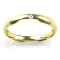 thumbnail image 2 of Sz 9.0 Solid 10K Yellow Gold Diamond 3MM Dome Wedding Anniversary Comfort Fit Band Ring, 2 of 4