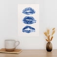 thumbnail image 3 of Soscooter Navy Wall Art, Retro Preppy Canvas Wall Decor Kiss Lips Print, Trendy Minimalist Aesthetic Pictures for College Dorm Room Bedroom 24x36 inches, 3 of 8