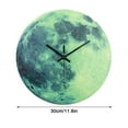 thumbnail image 3 of Glow In The Dark Moon Clock PROVIVID Silent Wall Clocks Battery Operated Non Ticking Luminous Clocks 12”Round Moon Surface Quartz Clocks for Living Room Bedroom Holiday Savings Gifts, 3 of 9