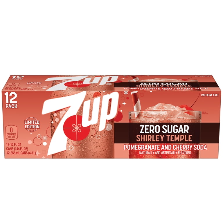 クリープ/ヘブンセント 7UP Shirley Temple Caffeine Free Zero Sugar Soda, 12 fl oz cans