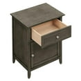 thumbnail image 4 of Maklaine Transitional Engineered Wood 1 Drawer 1 Door Nightstand in Gray, 4 of 5