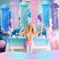 thumbnail image 4 of Hanging Jellyfish Paper Lanterns - 6 Color Under The Sea Party Mermaid Birthday Supplies Baby Shower, Wedding, Beach Room Decor Decoration (Set of 6), 4 of 6