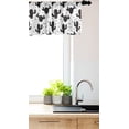 thumbnail image 3 of Ambesonne Cactus Window Valance, Monochrome Saguaro Botanical, 54" X 12", Charcoal Grey White, 3 of 3