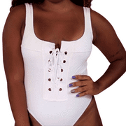 The Perfect Push-up Swimsuit One Piece for Women | Swimwear | White | 3XL