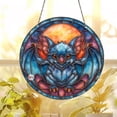 thumbnail image 7 of DVKOVI Halloween Suncatcher Stained Glass Window Hanging Decor Aesthetic Wall Decor Garden Sun Catchers Light Yellow A, 7 of 7