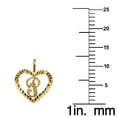 thumbnail image 2 of Genuine 14k Yellow Gold 0.59" Fancy Heart Initial Letter P Necklace 16", 18", 20", 22" Trendy Charm Initial Necklaces for Women, 2 of 8