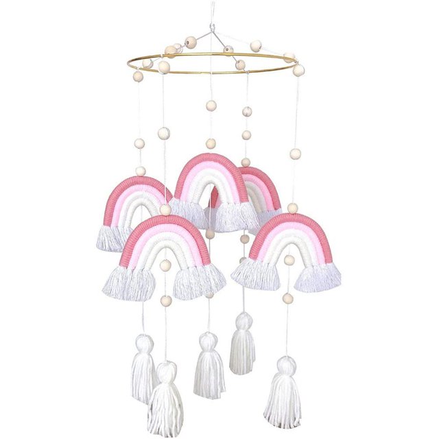 Cuna Móvil Para Bebé, Carillón Móvil, Sonajero, Juguete, Macramé, Arco Iris, Recién Nacido, Guardería, Cama Colgante, Campana, Regalo Para Niños Y Niñas matsuzay BA001336-03