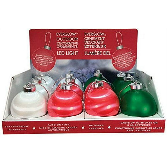 Xodus Innovations Everglow LED 5 Inch Bulb Ornament - Lights Up - Assorted Styles