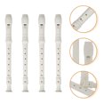 thumbnail image 1 of OULII 4 Ensembles Instrument de Musique pour Débutants Clarinettes Résine ABS Blanche pour Cours de Musique, 1 of 8