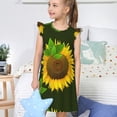 thumbnail image 4 of Fotbe Sunflower Vestido de Dormir para Niñas de 3 a 10 Años, Mangas Cortas, Estilo Princesa, Pijama Camisón con Mangas Voladas-XX-Large, 4 of 6