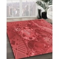 thumbnail image 3 of Ahgly Company Tapis Rond Lavable en Machine Intérieur Transitionnel Rouge, 7 Pieds Rond, 3 of 7