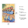 thumbnail image 2 of Row of Women Hula (Kekahi Pae O Nā Wahine Hula) - Hawaiian Dancers - From an Original Watercolor Painting by Janet Stewart - Master Art Print (Unframed) 13in x 19in, 2 of 4