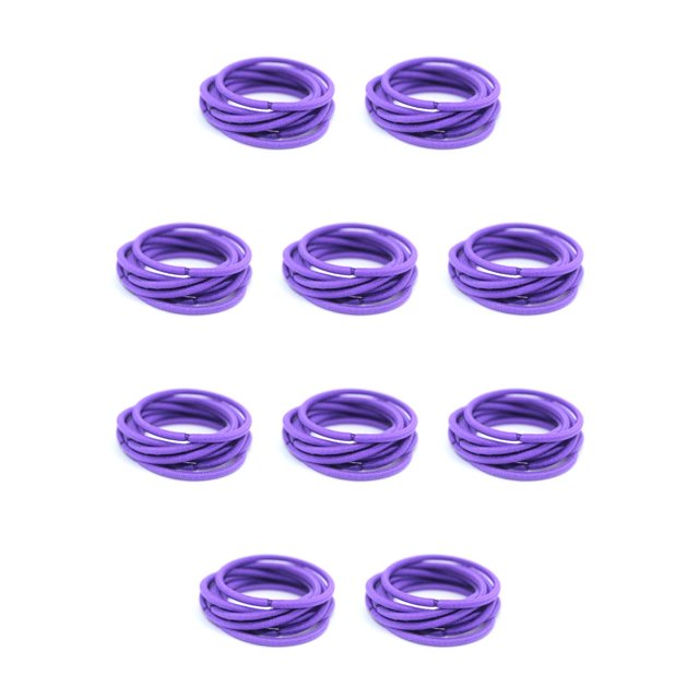Jumpingount 10 piezas de bandas para el cabello estilo simple ajustable de alta elasticidad coleta titular Scrunchies para mujer accesorios Púrpura 10Conjunto