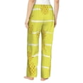 thumbnail image 3 of Fotbe Gold Pineapple Women's Pajama Pants,Sleepwear Pants,Pj Bottoms Drawstring And Pockets-Large, 3 of 9