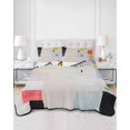 thumbnail image 2 of Twin XL Quilt Bedding Set, Abstract Geometric Reversible Summer Quilt 3 Pieces, Modern Cartoon Minimalist Color Blocks Lightweight Bedspreads Coverlets with 2 Pillow Shams for All Seasons, 2 of 5