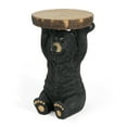 thumbnail image 6 of Black Bear Side Table Pedestal End Table Stool,MGO Bear Statue Hand Painted Sculpture Decor, 6 of 12