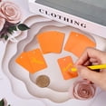 thumbnail image 3 of 200Pcs Plastic Shipping Tags Waterproof Hang Tags Bulk 1.18x1.97in Dark Orange Writable Marker Hanging Sign Blank Storage Tag Labels for Keys Luggage Logistic Retail Inventory Labeling School, 3 of 9