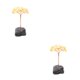 thumbnail image 2 of Billuyoard Árbol de piedras preciosas naturales exquisita artesanía y amplia aplicación decoración del hogar Lucky Money Base fluorita + espato flúor+citrino 13cm 2piezas, 2 of 6