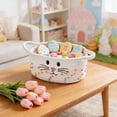 thumbnail image 4 of TIELUTT Rangement à Poignée Tissée Pâques Mignon et Rangement pour Chat Rangement pour Rangement Quotidien et Agencement des Fêtes. Contenant de Préparation de Repas Contenant Articles pour la Maison Pot de Réserve Anti-Odeur Contenants de Rangement en Acrylique avec L, 4 of 5