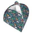 thumbnail image 4 of Triple T Studios Wild Safari Cotton Canvas Cat Tent Bed with Removable Mat, Natural, 4 of 5