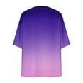 thumbnail image 5 of UVEASISHA Womens Kimonos for Summer,Cardigan for Women Lightweight Gradient Color 3/4 Sleeve Duster Cardigans Casual Comfort Open Front Kimonos Cover Up Blouse Prime Sales Today,Purple,2XL, 5 of 6