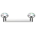 thumbnail image 1 of 16G Titanium Flat Surface Barbell Bezel Crystal Staple Surface Piercing Jewelry Sold Each, 1 of 4