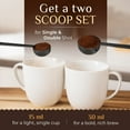 thumbnail image 4 of Orblue Premium Coffee Scoop Set - 1 Tbsp (15ml) & 2 Tbsp (30ml) Measuring Tablespoon - Stainless Steel Coffee Measuring Spoon and Scooper with Long Handles - Pack of 2 Black, 4 of 10