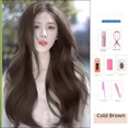 thumbnail image 1 of Peluca de extensión de cabello largo y rizado de onda media con simulación de cobertura total para mujer, venta al por mayor de China, 1 of 4