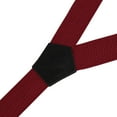 thumbnail image 3 of Buyless Fashion Heavy Duty Textured Suspenders for Men - 48" Adjustable Straps 1 1/2" - Y Shape - 5148-Burgundy, 3 of 7