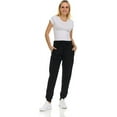 thumbnail image 6 of BILLIONHATS 3 Pack of Womens Jogger Fleece-Lined Sweatpants, Bulk Comfy Joggers with Ribbed Cuffs, Bulk Soft Jogger Pants for Women, Color Black, Size Small, 6 of 8