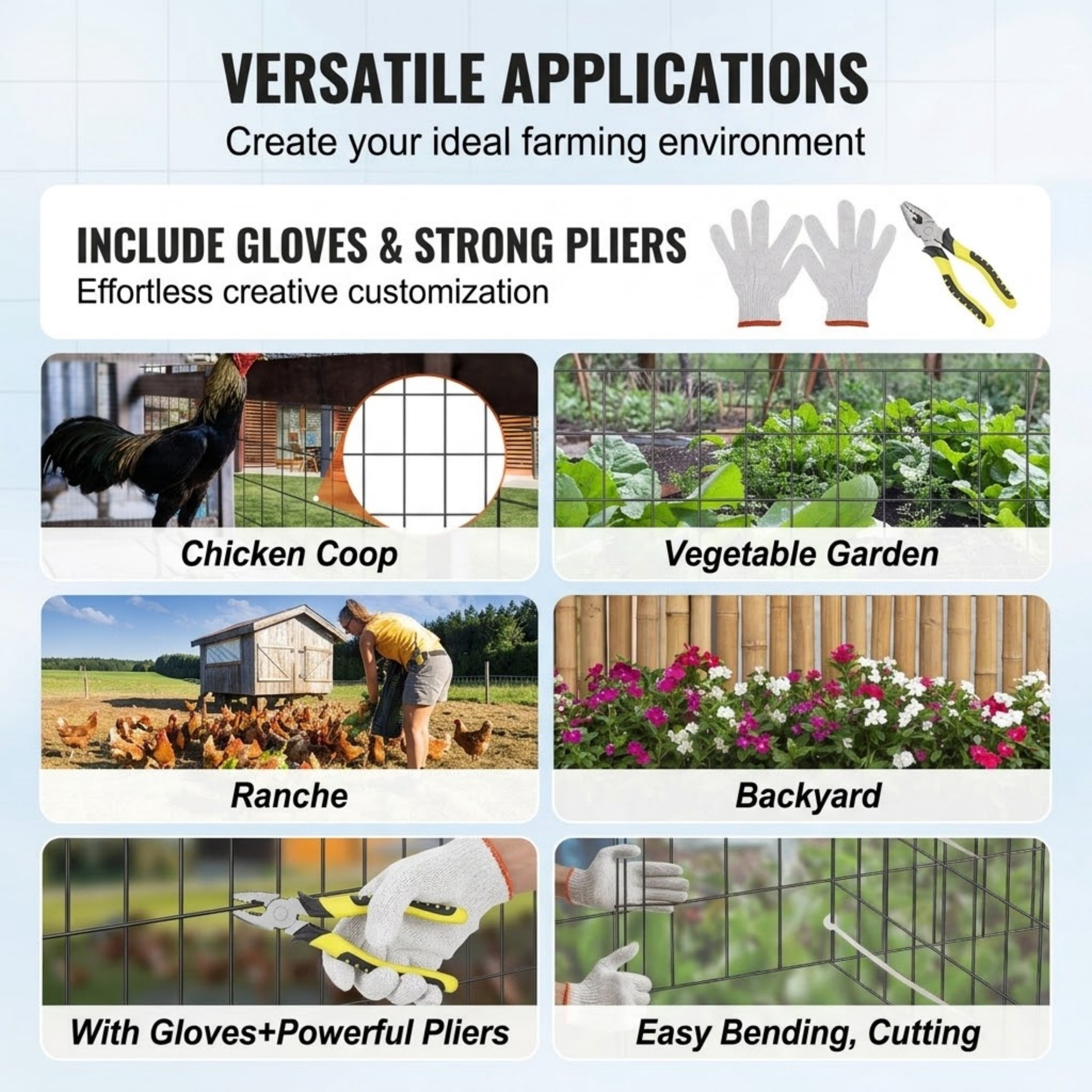 36'' x 50' 16 Gauge Hardware Cloth, Vinyl Coated Galvanized Wire Mesh Roll for Chicken Coop and Poultry Fence