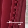 thumbnail image 6 of 2 Panels Velvet Curtains, Luxury Pom Pom Tasseled Drapes Thermal Insulated Curtains, 6 of 9
