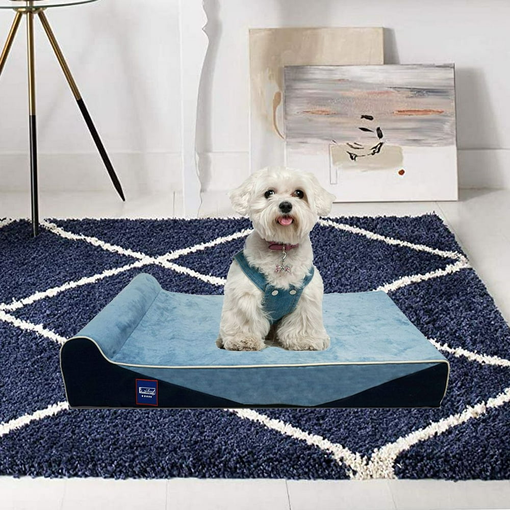 Laifug Dog Bed Orthopedic Memory Foam with Pillow/Durable Water Proof