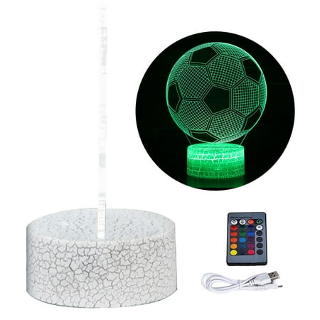 

16 Colors Football Night Light Birthday Gift Boys Girls 3D