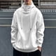 thumbnail image 1 of Ceisia Warm Mens Loose Fit Solid Color Gaiter Hood Pullover Sweatshirt Gifts, 1 of 4