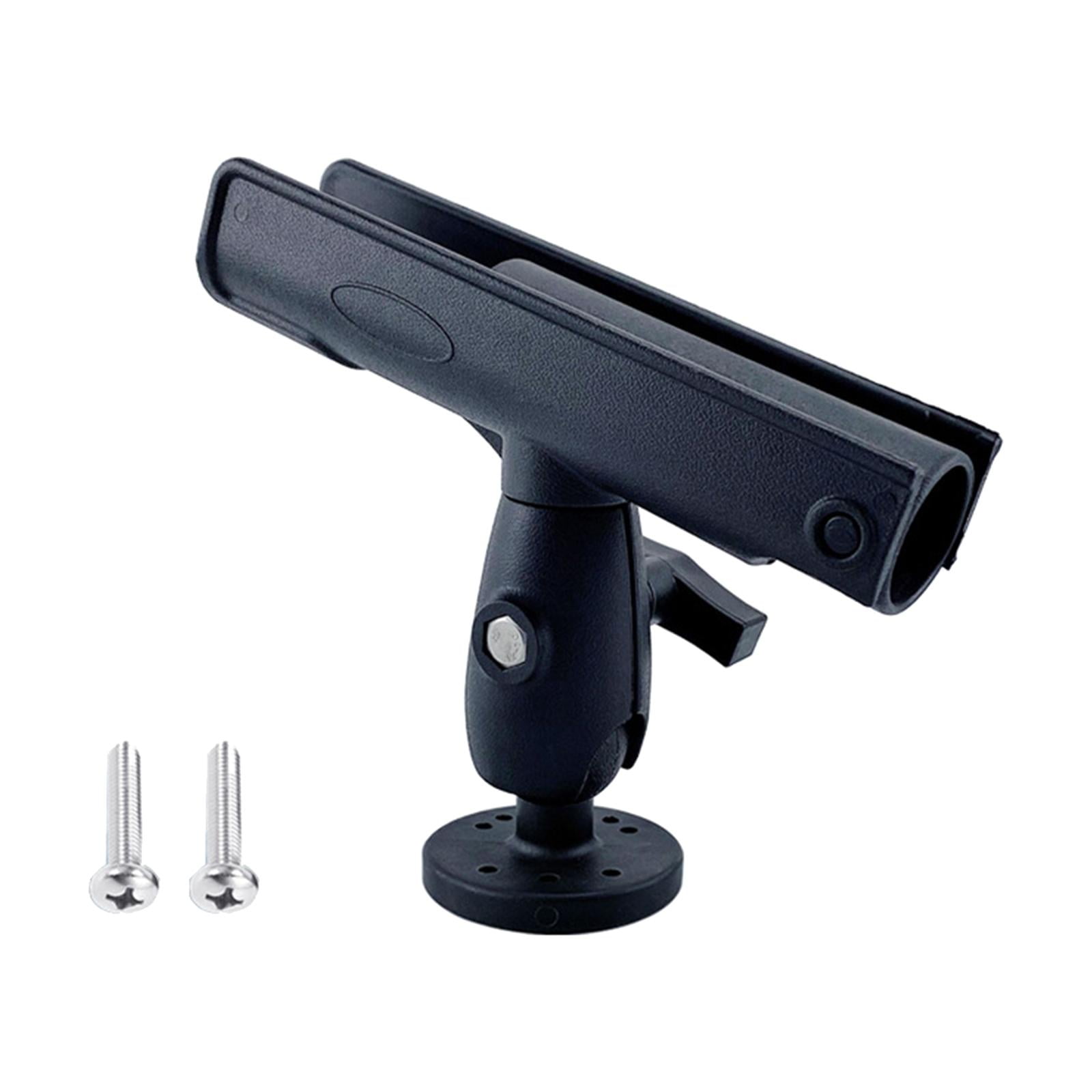 Fishing Chair Umbrella Stand Bracket - 360° Adjustable Rod Holder With Lure Tray & Flashlight Mount (Black)