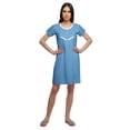 thumbnail image 2 of Moomaya Chemise de Nuit d'Allaitement à Col Rond pour Femmes, Manches Courtes Imprimées, 2 of 5