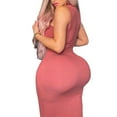 thumbnail image 1 of Women Sexy Bodycon Long Dress Deep V Neck Ribbed Tank Maxi Summer Dresses, 1 of 9